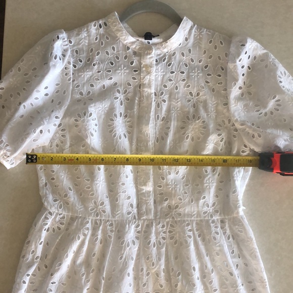 J. Crew white cotton eyelet dress. Size 6. - Picture 14 of 16